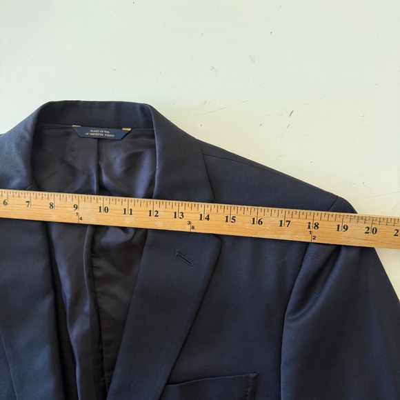 Brooks Brothers Estrato Togna Wool Dark Navy Blazer Suit Jacket Mens 40L Regent - Picture 6 of 14